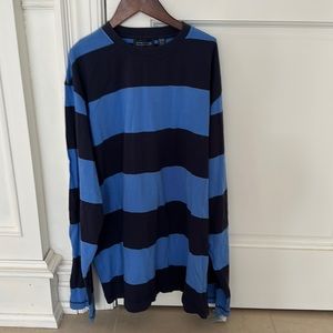 Men’s new w tags blue striped rugby shirt